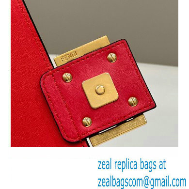 fendi medium Baguette Chain Midi bag in nappa leather red 2023 - Click Image to Close