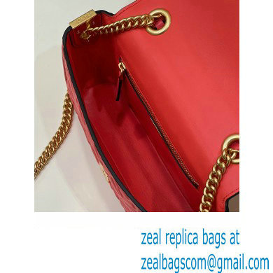 fendi medium Baguette Chain Midi bag in nappa leather red 2023 - Click Image to Close