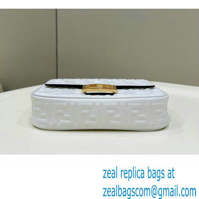 fendi medium Baguette Chain Midi bag in nappa leather white 2023 - Click Image to Close
