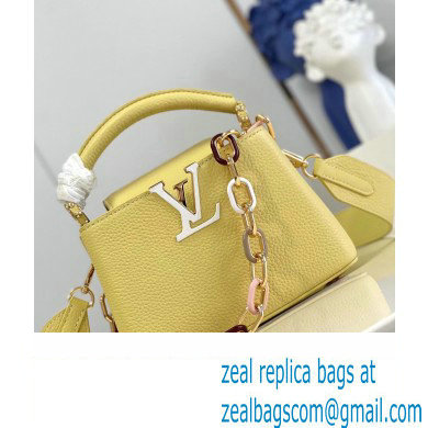 louis vuitton Capucines Mini bag M21798 yellow 2023 - Click Image to Close
