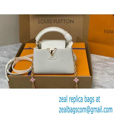 louis vuitton Capucines Mini bag M23718 white 2023 - Click Image to Close