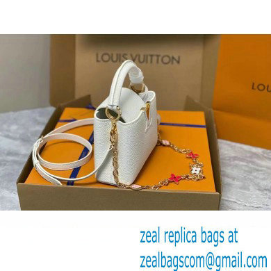 louis vuitton Capucines Mini bag M23718 white 2023 - Click Image to Close