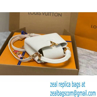 louis vuitton Capucines Mini bag M23718 white 2023 - Click Image to Close