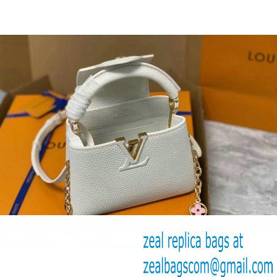 louis vuitton Capucines Mini bag M23718 white 2023 - Click Image to Close