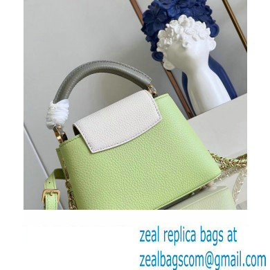 louis vuitton Capucines Mini handbag GREEN/WHITE M22916 2023 - Click Image to Close