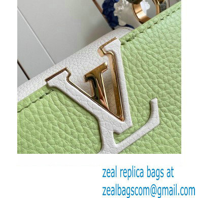 louis vuitton Capucines Mini handbag GREEN/WHITE M22916 2023 - Click Image to Close