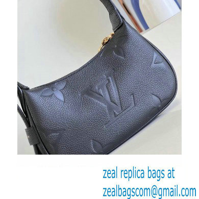 louis vuitton Monogram Empreinte mini moon bag BLACK M82391 2023