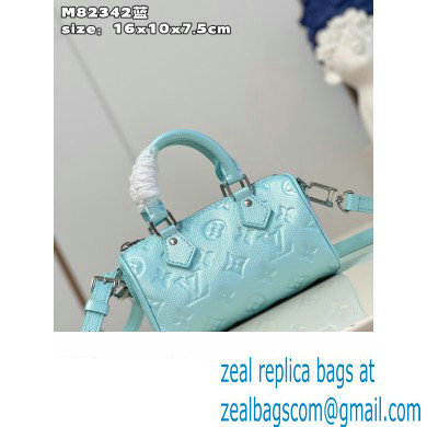 louis vuitton Nano Speedy bag M82342 BLUE 2023