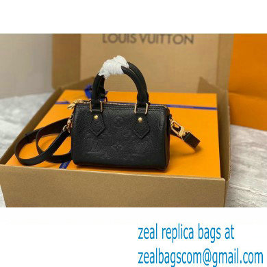 louis vuitton nano speedy BAG M82450 black 2023