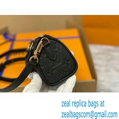 louis vuitton nano speedy BAG M82450 black 2023