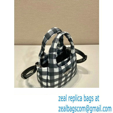 prada black check bucket bag 1BG359 2023 - Click Image to Close