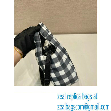 prada black check bucket bag 1BG359 2023