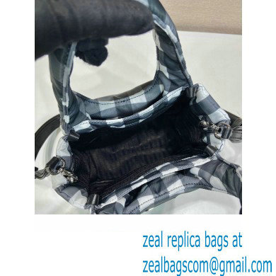 prada black check bucket bag 1BG359 2023 - Click Image to Close