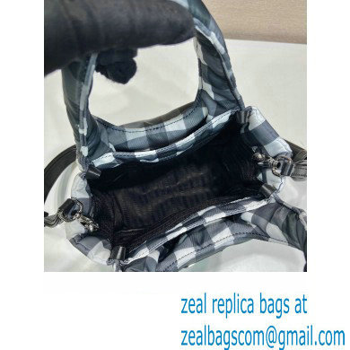 prada black check bucket bag 1BG359 2023