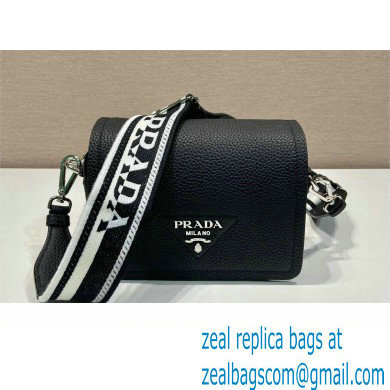 prada shoulder bag in grained calfskin 1bd332 black 2023