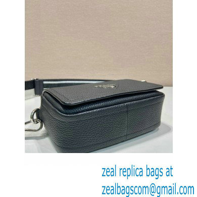 prada shoulder bag in grained calfskin 1bd332 black 2023 - Click Image to Close