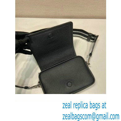 prada shoulder bag in grained calfskin 1bd332 black 2023 - Click Image to Close