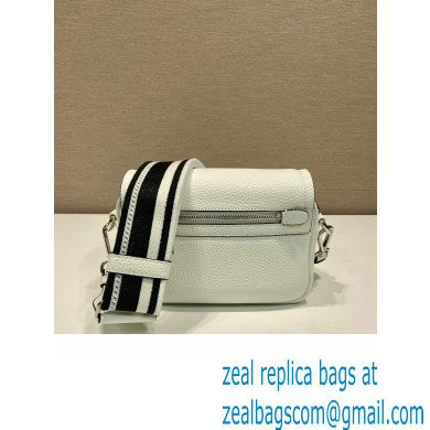prada shoulder bag in grained calfskin 1bd332 white 2023 - Click Image to Close