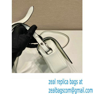 prada shoulder bag in grained calfskin 1bd332 white 2023