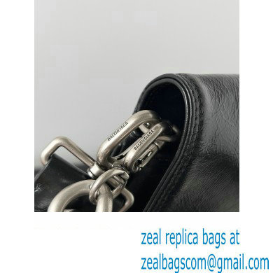 Balenciaga BB Soft Large Flap Bag in peach calfskin Black/Silver 2023 - Click Image to Close