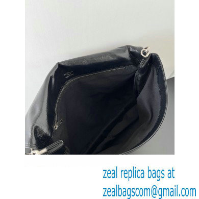 Balenciaga BB Soft Large Flap Bag in peach calfskin Black/Silver 2023