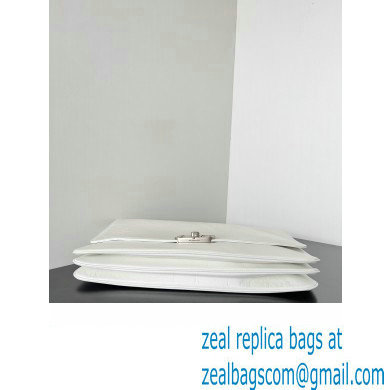 Balenciaga BB Soft Large Flap Bag in peach calfskin White/Silver 2023 - Click Image to Close