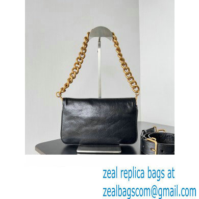 Balenciaga BB Soft Small Flap Bag in peach calfskin Black/Gold 2023 - Click Image to Close