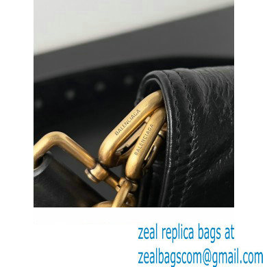 Balenciaga BB Soft Small Flap Bag in peach calfskin Black/Gold 2023 - Click Image to Close