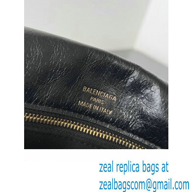 Balenciaga BB Soft Small Flap Bag in peach calfskin Black/Gold 2023