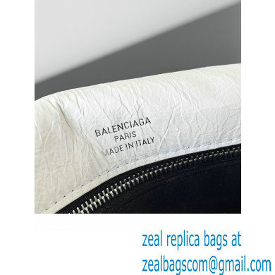 Balenciaga BB Soft Small Flap Bag in peach calfskin White/Silver 2023 - Click Image to Close