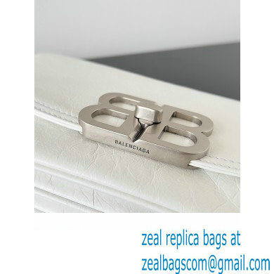 Balenciaga BB Soft Small Flap Bag in peach calfskin White/Silver 2023