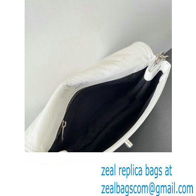 Balenciaga BB Soft Small Flap Bag in peach calfskin White/Silver 2023 - Click Image to Close