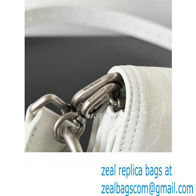 Balenciaga BB Soft Small Flap Bag in peach calfskin White/Silver 2023
