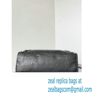 Balenciaga Classic City Large Handbag in Arena Lambskin Black/Silver - Click Image to Close