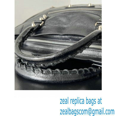 Balenciaga Classic City Large Handbag in Arena Lambskin Black/Silver - Click Image to Close
