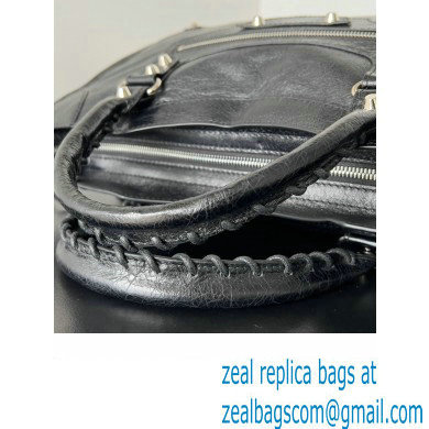 Balenciaga Classic City Large Handbag in Arena Lambskin Black/Silver