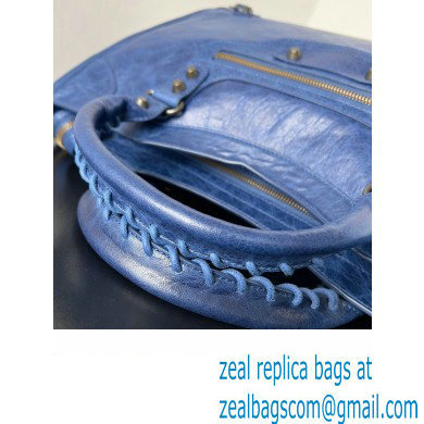 Balenciaga Classic City Large Handbag in Arena Lambskin Blue