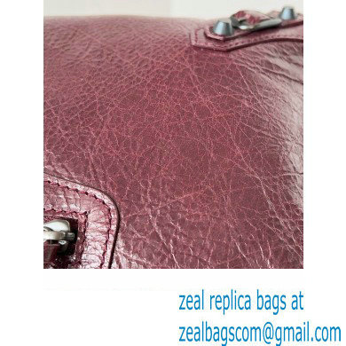 Balenciaga Classic City Large Handbag in Arena Lambskin Burgundy - Click Image to Close