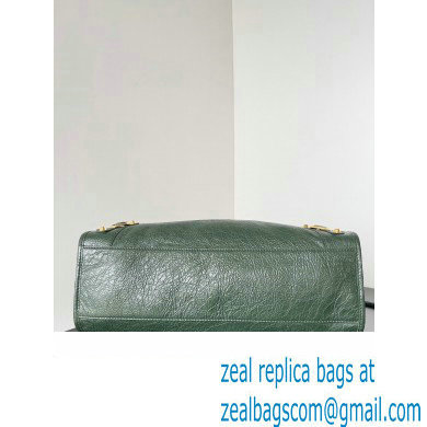 Balenciaga Classic City Large Handbag in Arena Lambskin Dark Green/Gold