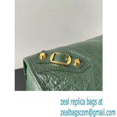 Balenciaga Classic City Large Handbag in Arena Lambskin Dark Green/Gold - Click Image to Close