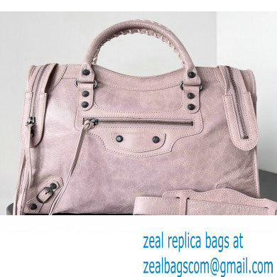 Balenciaga Classic City Large Handbag in Arena Lambskin Dusty Pink