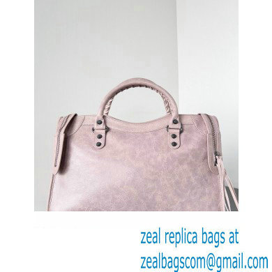 Balenciaga Classic City Large Handbag in Arena Lambskin Dusty Pink