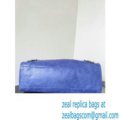 Balenciaga Classic City Large Handbag in Arena Lambskin Electric Blue