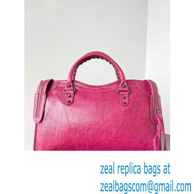 Balenciaga Classic City Large Handbag in Arena Lambskin Fuchsia