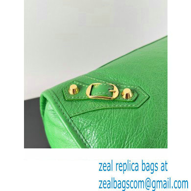 Balenciaga Classic City Large Handbag in Arena Lambskin Grass Green/Gold - Click Image to Close