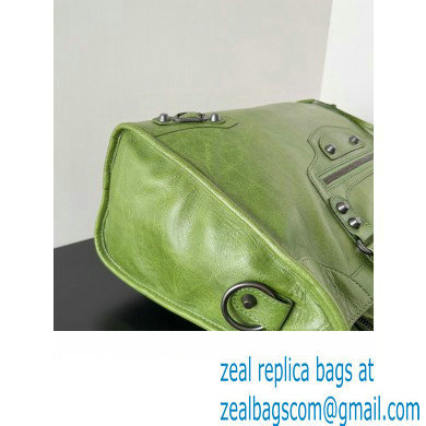 Balenciaga Classic City Large Handbag in Arena Lambskin Grass Green