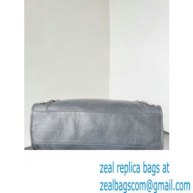 Balenciaga Classic City Large Handbag in Arena Lambskin Gray/Silver - Click Image to Close
