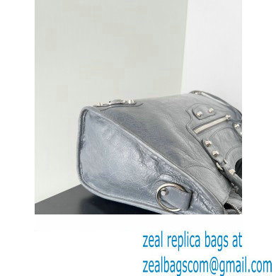 Balenciaga Classic City Large Handbag in Arena Lambskin Gray/Silver