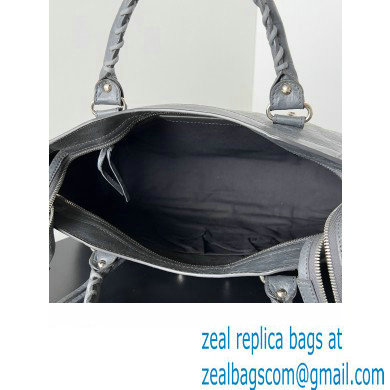 Balenciaga Classic City Large Handbag in Arena Lambskin Gray/Silver