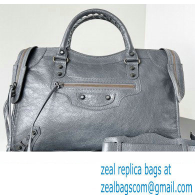 Balenciaga Classic City Large Handbag in Arena Lambskin Gray